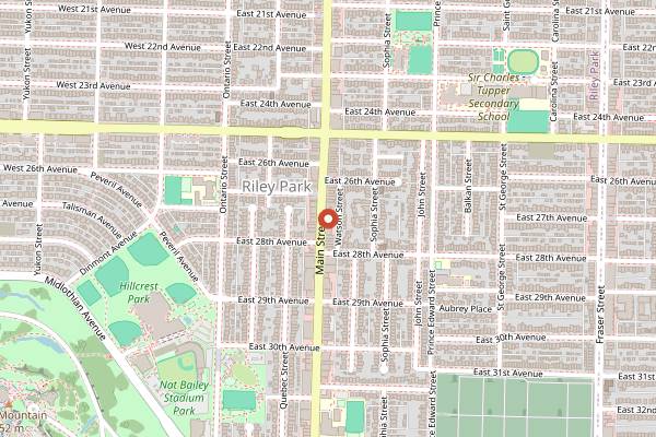 Map showing Chickpea in Vancouver