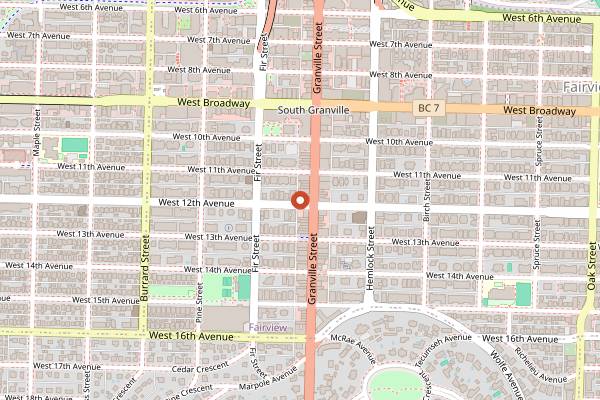 Map showing Heirloom Vegetarian in Vancouver