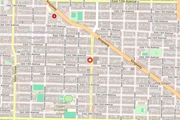 Map showing Omnitsky Kosher Deli in Vancouver