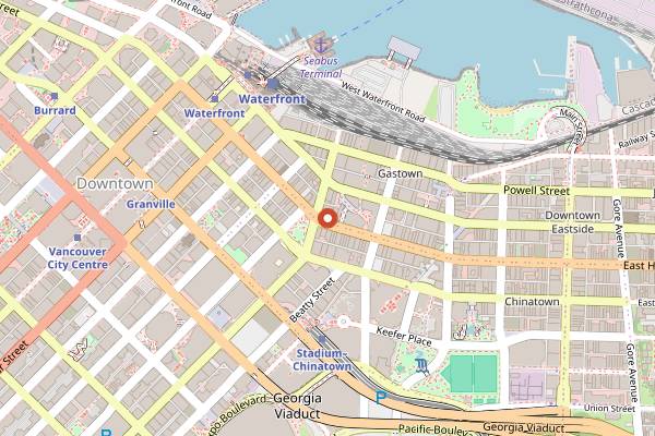 Map showing Purebread Gluten Free in Vancouver