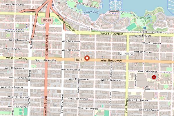 Map showing Dine Out Vancouver Festival in Vancouver