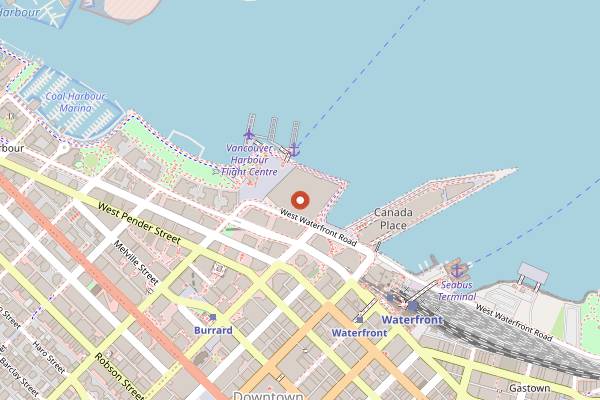 Map showing EAT! Vancouver Food + Cooking Festival in Vancouver