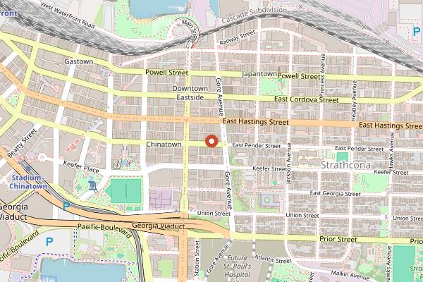 Map showing Kissa Tanto in Vancouver