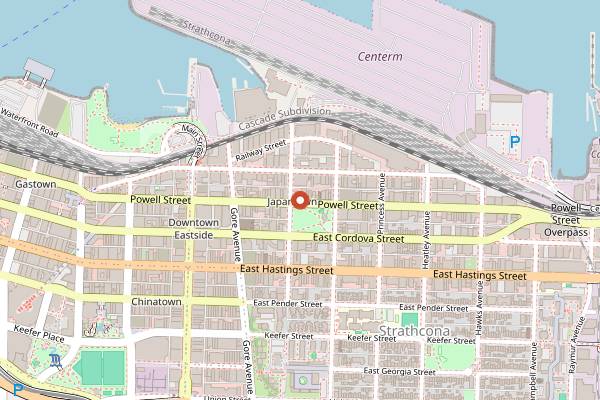 Map showing The Mackenzie Room in Vancouver
