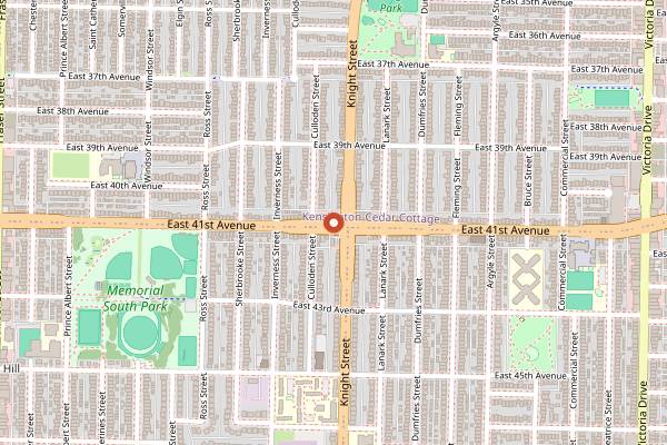 Map showing Duffin's Donuts in Vancouver