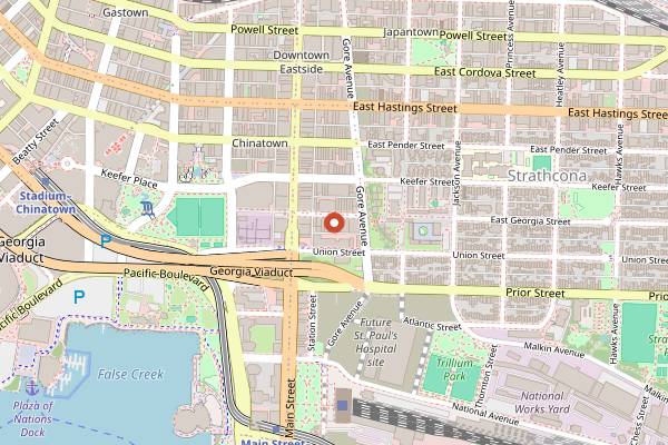 Map showing Phnom Penh in Vancouver
