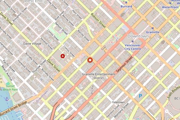 Map showing Relish The Pub in Vancouver