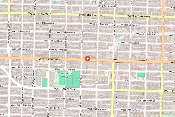 Map showing The Regal Beagle in Vancouver