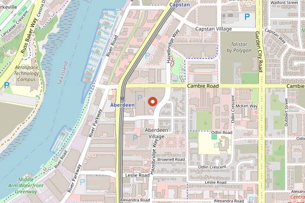 Map showing Aberdeen Centre Asian Food Court in Vancouver
