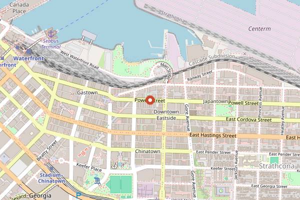 Map showing Key Party in Vancouver