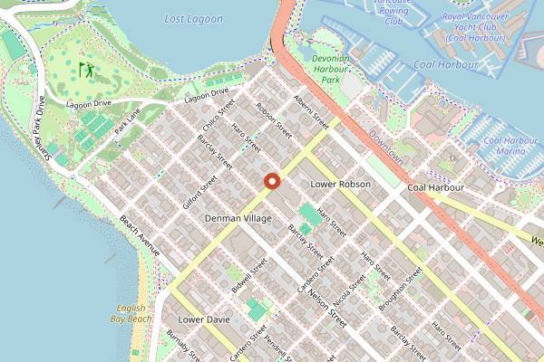 Map showing Kingyo Izakaya in Vancouver