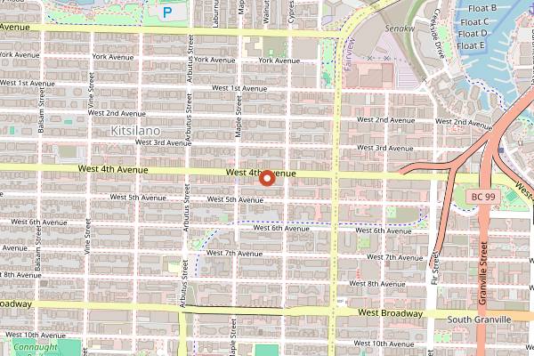 Map showing Maenam in Vancouver