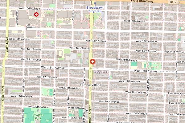 Map showing Vij's in Vancouver