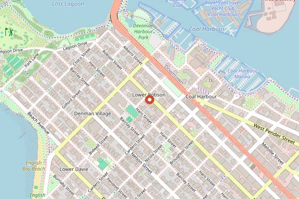 Map showing Hokkaido Ramen Santouka in Vancouver