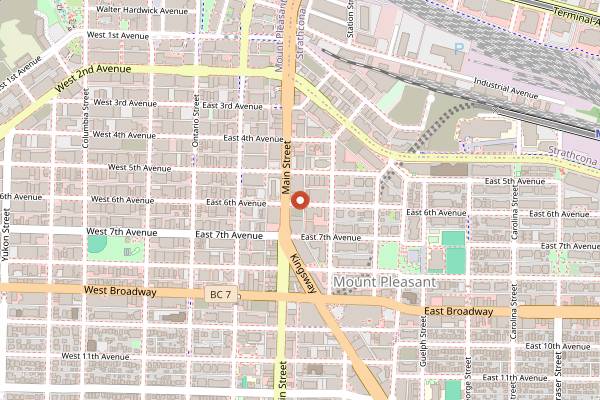 Map showing Bar Susu in Vancouver