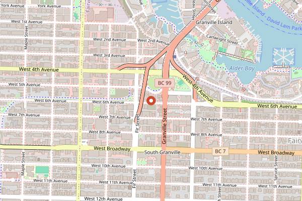 Map showing Grapes & Soda in Vancouver
