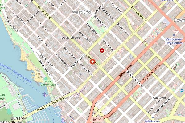Map showing Marquis Wine Cellars in Vancouver