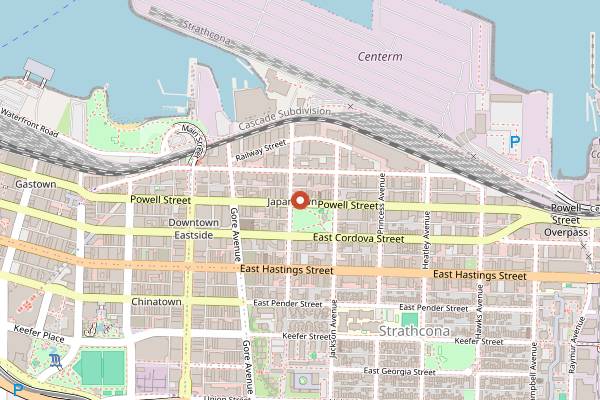 Map showing The Mackenzie Room in Vancouver