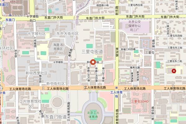 Map showing Comptoirs de France (Xingfucun) in Beijing