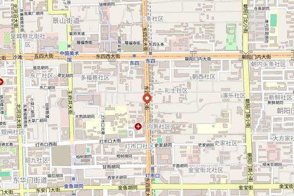 Map showing Luhui (Dongsi South Street) in Beijing