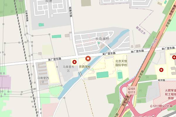 Map showing Michael's German Bakery in Beijing