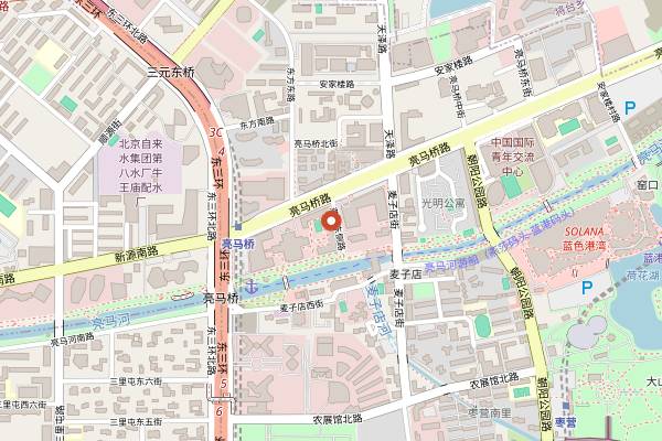 Map showing Paulaner Bräuhaus in Beijing