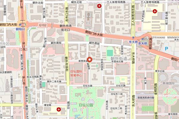 Map showing Mingyuan Restaurant in Beijing