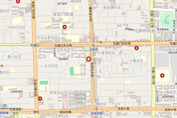 Map showing Pang Mei Noodles (Xiang'er Hutong) in Beijing