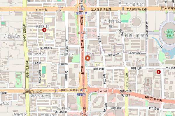Map showing Bao Bao Hao in Beijing
