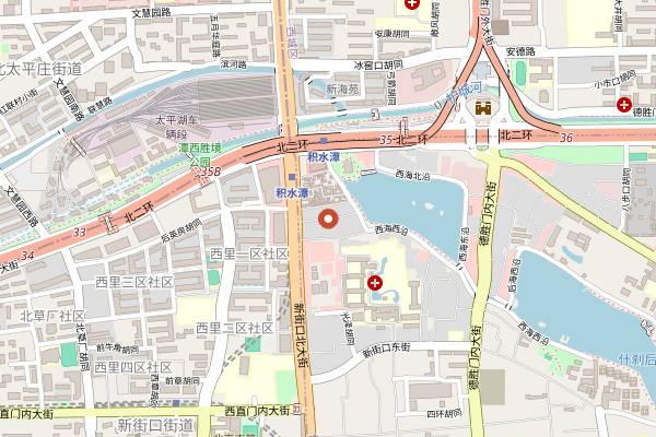 Map showing Baqi Barbecue (Xinjiekou) in Beijing