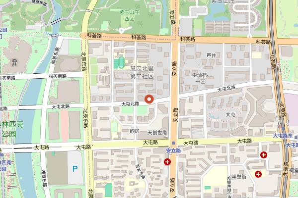Map showing Jing Hua Lou in Beijing