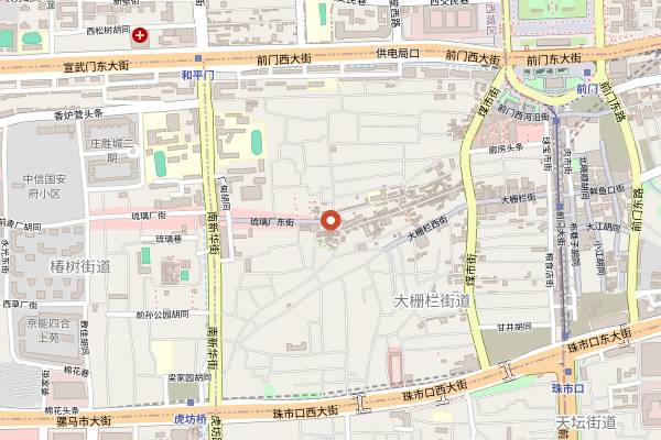 Map showing Jingyi (Liulichang East Street) in Beijing