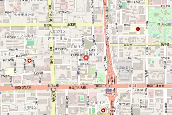 Map showing Lao Chuan Ban in Beijing