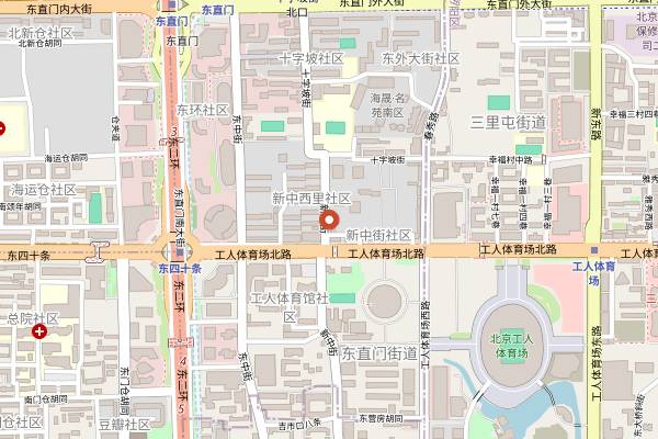 Map showing Xin Xin Xiang (Xinzhong Street) in Beijing