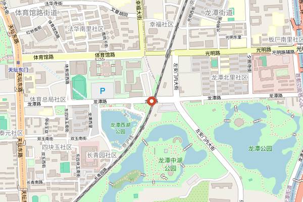 Map showing Zhungeer Xinjiang Restaurant (Longtan) in Beijing