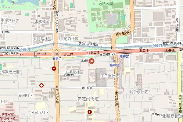 Map showing S.O.E Coffee (Wudaoying) in Beijing
