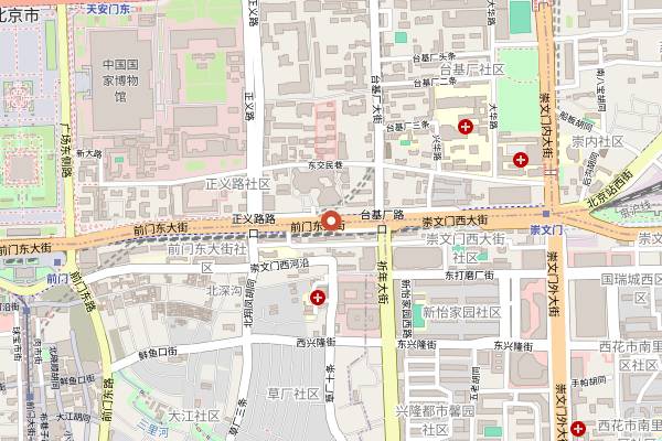 Map showing Gongdelin Vegetarian Restaurant in Beijing