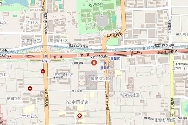 Map showing The Veggie Table in Beijing