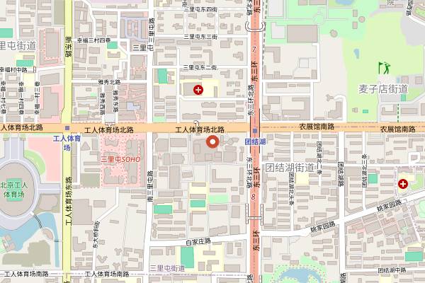 Map showing Shanghai Cuisine in Beijing
