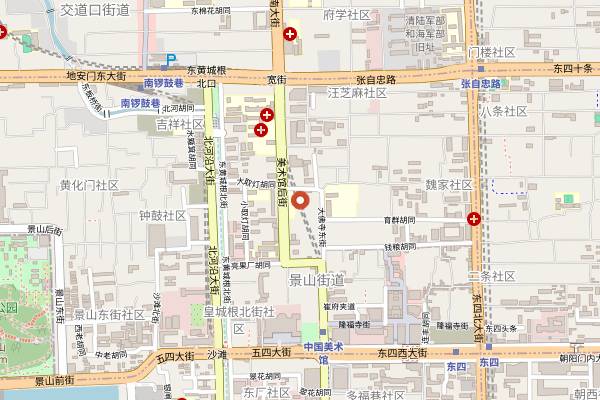 Map showing TRB Hutong in Beijing