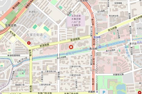 Map showing Xin Rong Ji (Xinyuan South Road) in Beijing