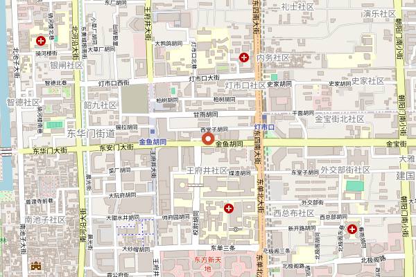 Map showing Zhiguan Courtyard in Beijing