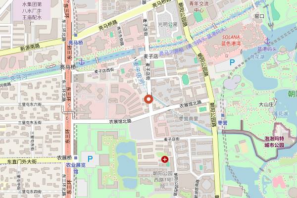 Map showing Baoyuan Dumplings in Beijing