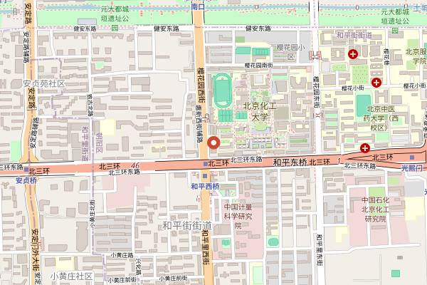 Map showing Guizhou Hall (Guizhou Mansion) in Beijing