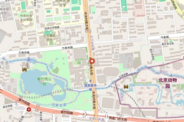 Map showing Jingchu Flavor Restaurant (Hubei Mansion) in Beijing