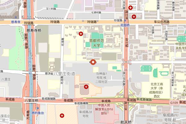 Map showing Yunshan Cha Canteen (Guangdong Mansion) in Beijing