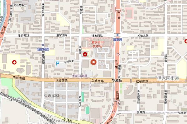 Map showing Yuxiangyuan (Henan Plaza) in Beijing