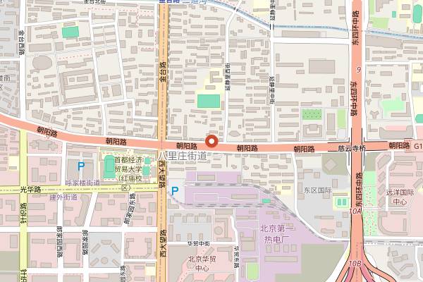 Map showing Yongsheng Beef Noodles (Hongmiao) in Beijing