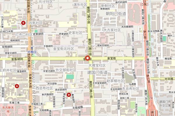 Map showing Da Dong (Jinbao Place) in Beijing