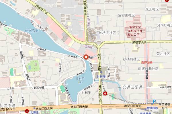 Map showing Kaorouji (Qianhai Dongyan) in Beijing
